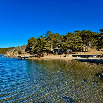 Stranden på Hällestrand semesterby