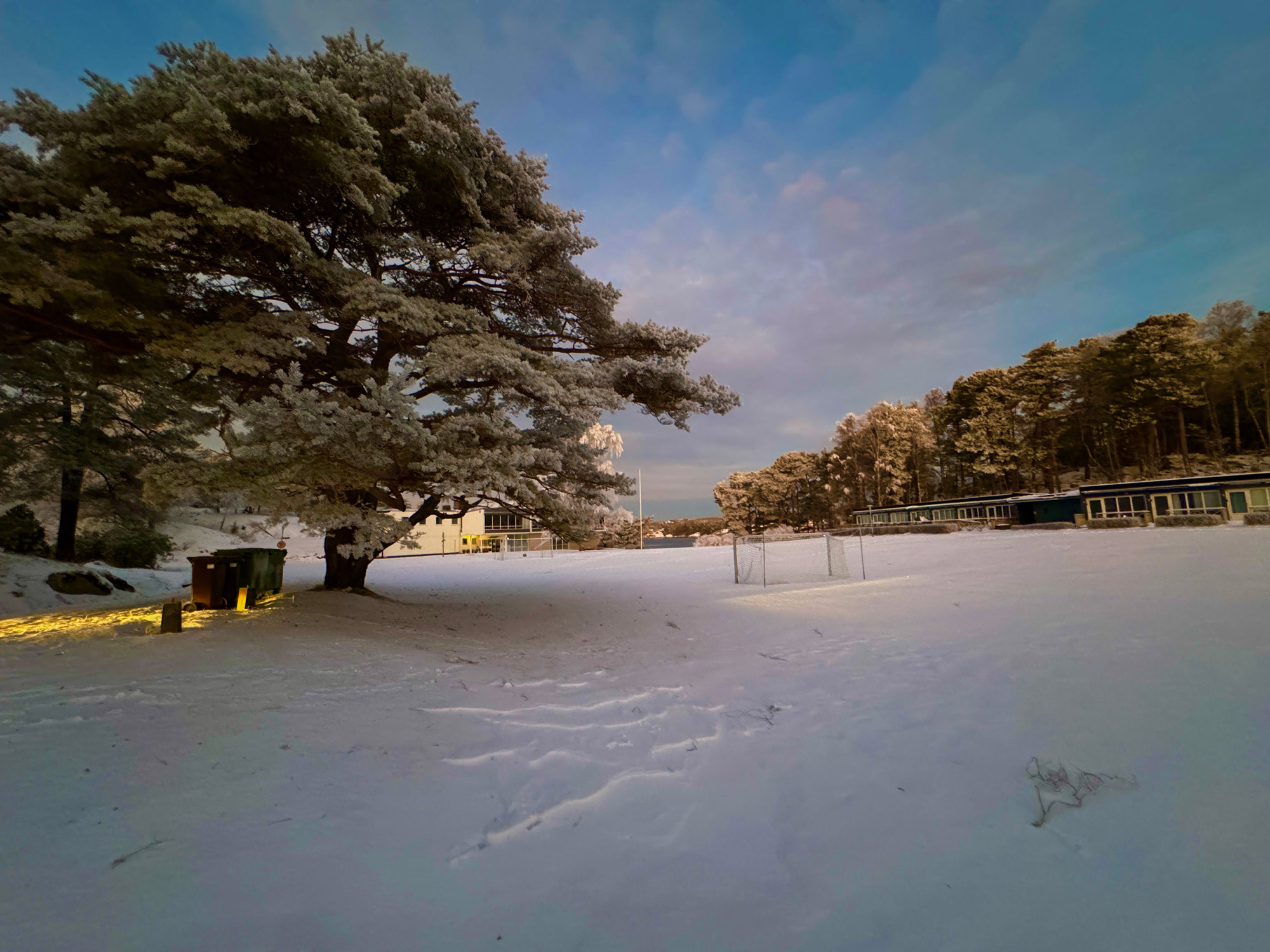 Anläggningen på vintern